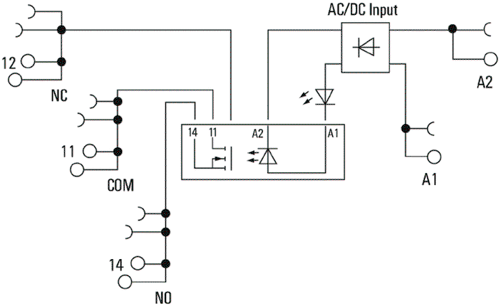 WEIDMÜLLER Relé de interfaz SPDT 3,5A 24-230V AC/DC