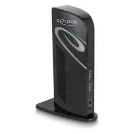 DeLOCK Estación de acoplamiento USB Dual DisplayPort 4K USB 3.2 LAN Audio 87728