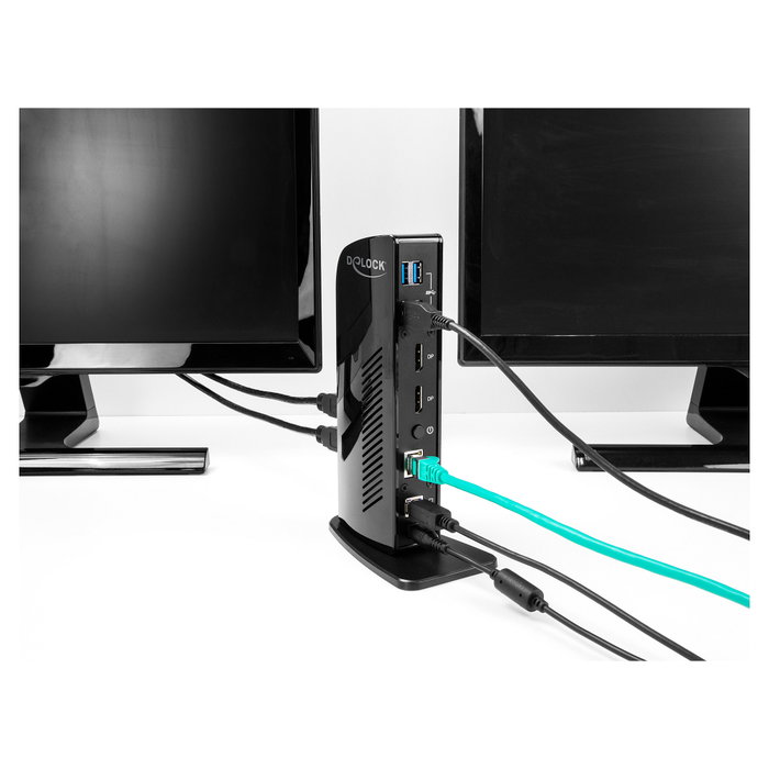 DeLOCK Estación de acoplamiento USB Dual DisplayPort 4K USB 3.2 LAN Audio 87728