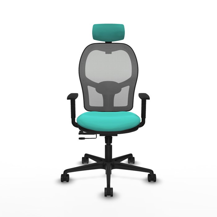 PIQUERAS Y CRESPO Silla de oficina Jorquera con Mecanismo Sincro/Traslack Turquesa y Gris