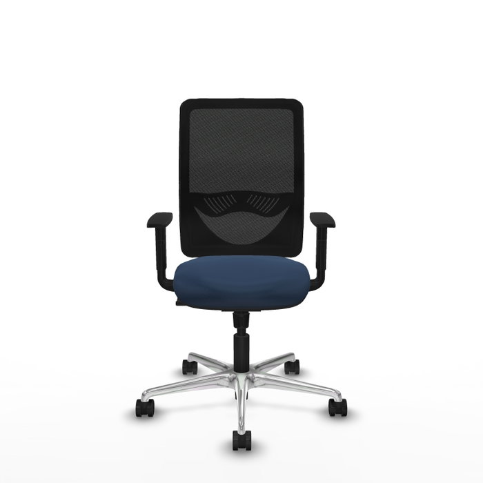PIQUERAS Y CRESPO Silla de oficina Zulema con mecanismo Sincro, Azul marino y Negro
