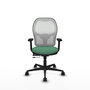 PIQUERAS Y CRESPO Silla de oficina Jorquera Verde esmeralda y Blanco
