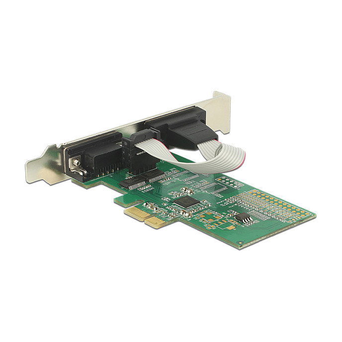 DeLOCK 89555 2 Puertos Tarjeta Serial RS-232 PCI Express Interna para PC, PCIe 2.0, Controladores Incluidos