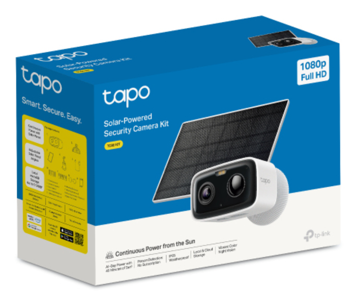 TP-Link Tapo TC80 Kit Cámara de Seguridad IP Exterior con Forma Bala, 1920 x 1080 Pixeles, para Techo, Pared o Poste