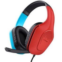 Trust Gaming Auriculares Gaming GXT 416S Zirox con Micrófono Jack 3.5mm Azul/Rojo para PS4/PS5/Xbox/Switch/PC
