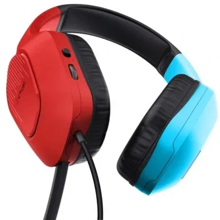 Trust Gaming Auriculares Gaming GXT 416S Zirox con Micrófono Jack 3.5mm Azul/Rojo para PS4/PS5/Xbox/Switch/PC