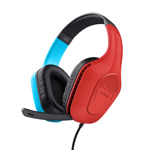Trust GXT 416S Zirox Auriculares Gaming con Micrófono, Azul y Rojo