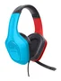 Trust GXT 416S Zirox Auriculares Gaming Alámbricos con Micrófono Boom para Consolas, Circumaural, Diadema Ajustable, Conector 3.5 mm, Negro/Cian/Rojo