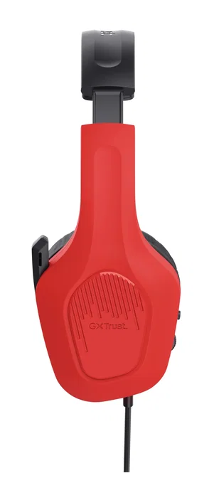 Trust GXT 416S Zirox Auriculares Gaming Alámbricos con Micrófono Boom para Consolas, Circumaural, Diadema Ajustable, Conector 3.5 mm, Negro/Cian/Rojo