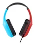 Trust GXT 416S Zirox Auriculares Gaming Alámbricos con Micrófono Boom para Consolas, Circumaural, Diadema Ajustable, Conector 3.5 mm, Negro/Cian/Rojo