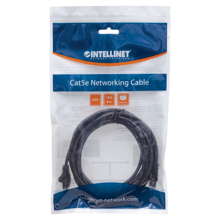 Intellinet Patchkabel RJ45 U/UTP Cat6 1.50m Negro, Cable de Red Ethernet
