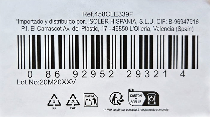 LAV Set 6 Bolsas Cleo 390 cc, Ø 9.5x6 cm (8 Cajas)