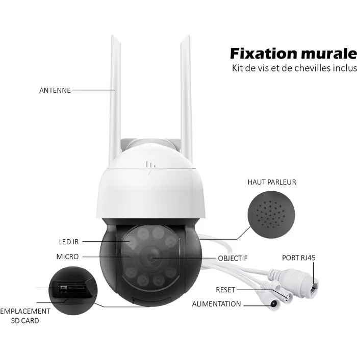 Hikvision Cámara de Exterior Motorizada 6MP con Tarjeta SD de 16GB Incluida - AAAOY07241