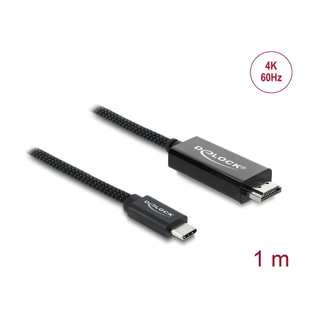 DeLOCK Cable Adaptador USB Tipo C a HDMI 4K 60 Hz 1 m