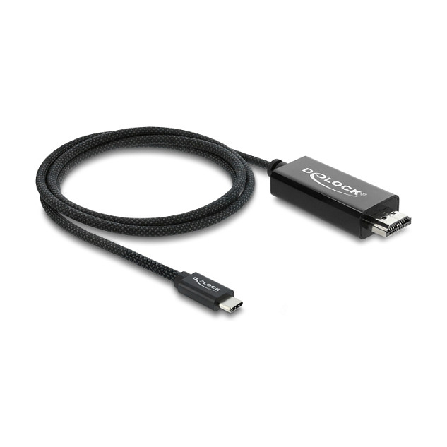 DeLOCK Cable de USB Tipo-C™ a HDMI 4K 60 Hz, 1 m (81703) de color negro DeLOCK Cable de USB Tipo-C™ a HDMI 4K 60 Hz, 1 m (81703) de color negro