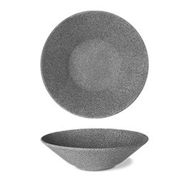 Langenthal Granit Raw N4 Plato Hondo de Porcelana, 27 cm de Diámetro (Set de 6)