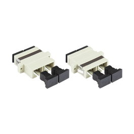 Good Connections® Acoplador de fibra óptica LWL Duplex SC (UPC) a SC (UPC), OM2 Multimodo, Gris