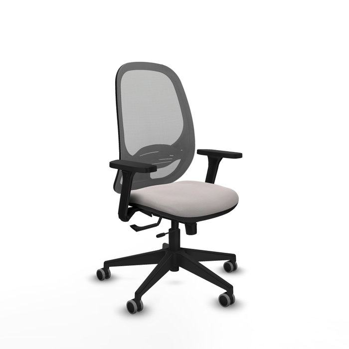 PIQUERAS Y CRESPO Silla de oficina Cilanco con mecanismo Sincro/Traslack, Blanco y Gris PIQUERAS Y CRESPO Silla de oficina Cilanco con mecanismo Sincro/Traslack, Blanco y Gris