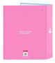 Carpeta de anillas Benetton Spring Rosa Azul cielo A4 27 x 33 x 6 cm