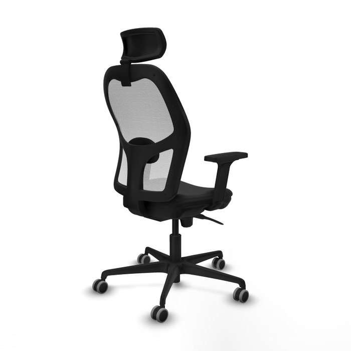 PIQUERAS Y CRESPO Silla de oficina Jorquera con mecanismo Sincro, Negro/Blanco