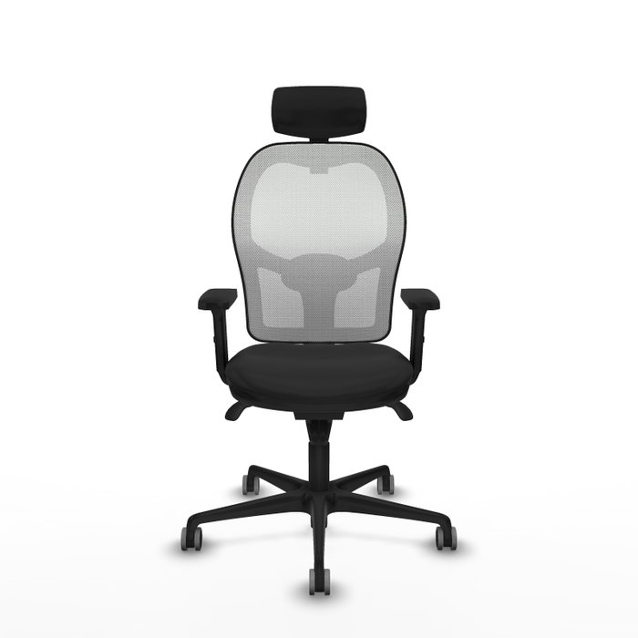 PIQUERAS Y CRESPO Silla de oficina Jorquera con mecanismo Sincro, Negro/Blanco