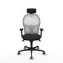 PIQUERAS Y CRESPO Silla de oficina Jorquera con mecanismo Sincro, Negro/Blanco