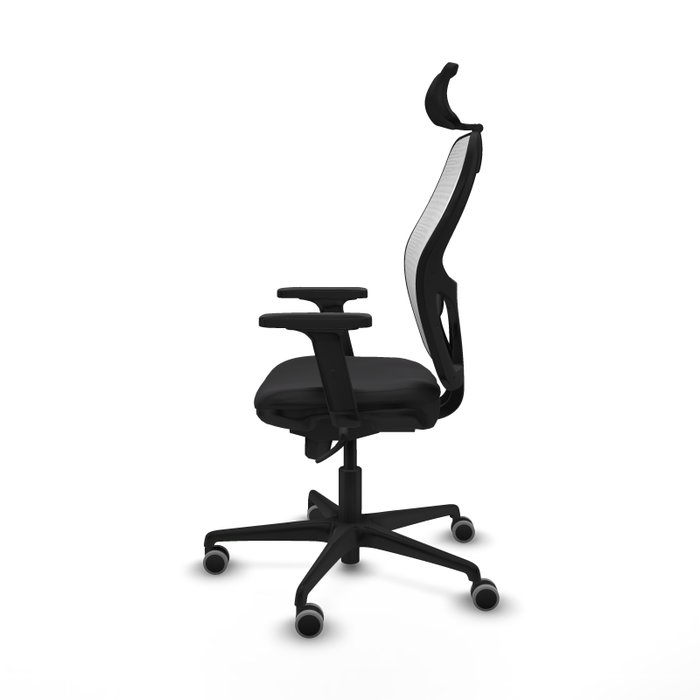 PIQUERAS Y CRESPO Silla de oficina Jorquera con mecanismo Sincro, Negro/Blanco