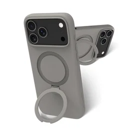 Dbramante1928 Roskilde MS Kick ICON - Funda con soporte para iPhone 17 Pro Max - Compatible con MagSafe - Protección contra caídas hasta 1.2 m - Color Gris