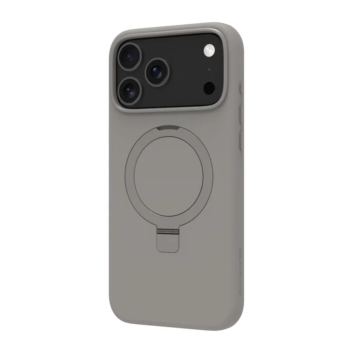 Dbramante1928 Roskilde MS Kick ICON - Funda con soporte para iPhone 17 Pro Max - Compatible con MagSafe - Protección contra caídas hasta 1.2 m - Color Gris