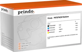 Prindo PRTBTN230 Rainbow Classic Pack de Tintas Negro, Cian, Magenta y Amarillo