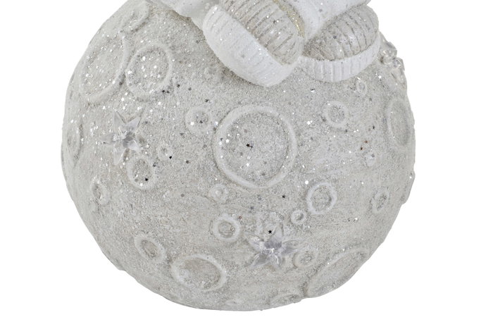 DKD Home Decor Figura Navidad Luna LED Fibra de Vidrio 26 x 50 x 30 cm