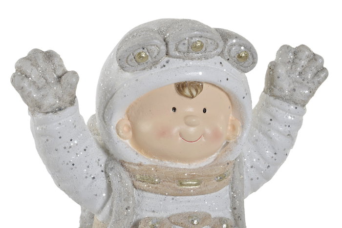 DKD Home Decor Figura Navidad Luna LED Fibra de Vidrio 26 x 50 x 30 cm