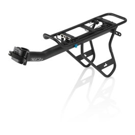 XLC Sistema portaequipaje Alu RP-R12 para fijación a tija sillín, adecuado para Carry more, aluminio 6061T6, carga 10kg