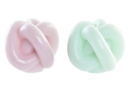DKD Home Decor Velas de Cera de Parafina Tipo Nudo Surtido de 2 Colores