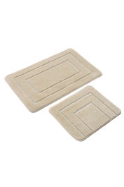 Mijölnir Juego de Alfombrillas de Baño Crema 100% Polipropileno Suave y Duradero Antideslizante 50x80 cm y 40x50 cm para Baño