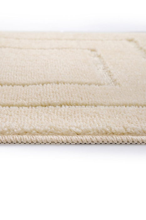 Mijölnir Juego de Alfombrillas de Baño Crema 100% Polipropileno Suave y Duradero Antideslizante 50x80 cm y 40x50 cm para Baño