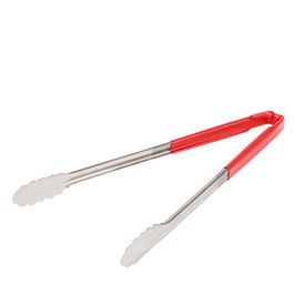 Vollrath Pujadas Pinza para Buffet o Servir, Roja, Acero Inoxidable, 40 cm