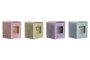 DKD Home Decor Vela Decorativa Verde Menta y Azul Celeste 8 x 10 x 8 cm (4 Unidades)
