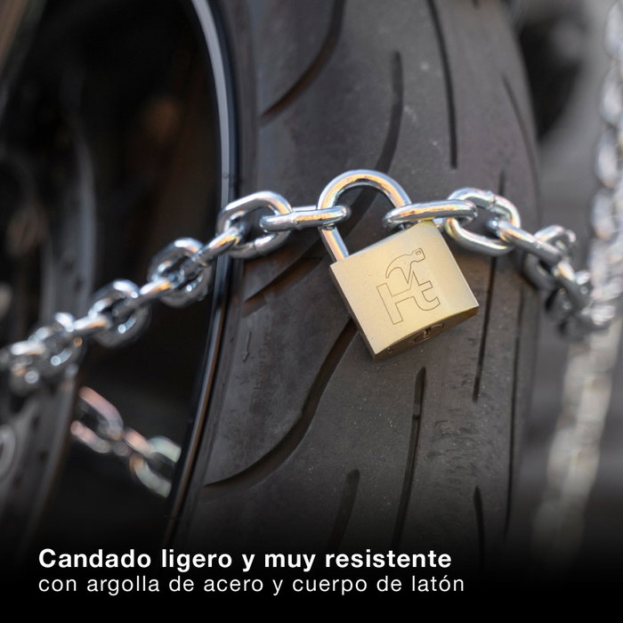 Hantums Candado arco corto de acero 40mm - Caja de 12 unidades