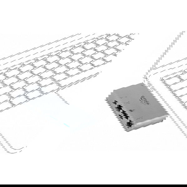 DeLOCK 87745 Docking Station para MacBook con 4K, USB-C PD 3.0, Puerto HDMI, 2 USB 3.1, Lector de Tarjetas SD/MicroSD, Metal Gris
