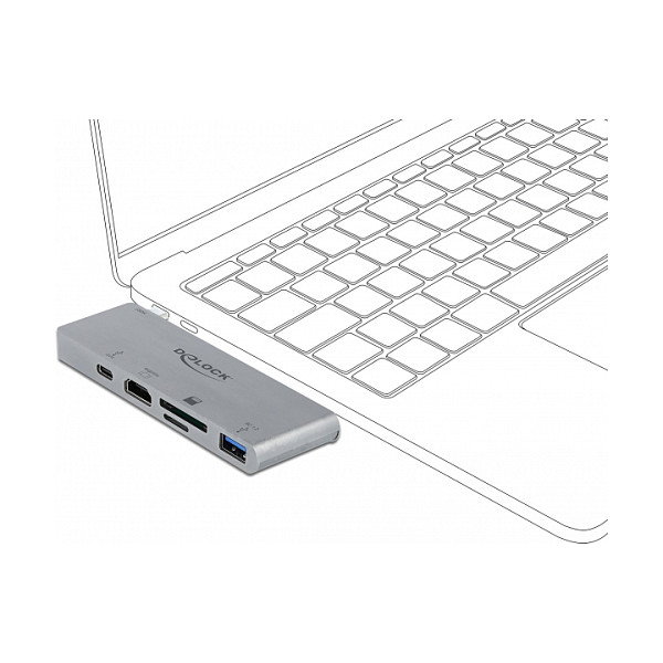 DeLOCK 87745 Docking Station para MacBook con HDMI 4K y PD 3.0