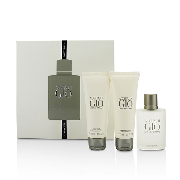 Armani Acqua Di Gio Set Eau de Toilette 50 mL + Loción Corporal 75 mL + Gel de Ducha 75 mL Armani Acqua Di Gio Set Eau de Toilette 50 mL + Loción Corporal 75 mL + Gel de Ducha 75 mL