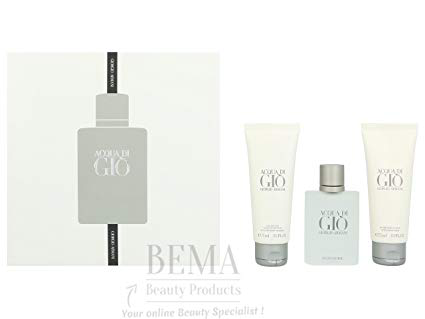 Armani Acqua Di Gio Set Eau de Toilette 50 mL + Loción Corporal 75 mL + Gel de Ducha 75 mL Armani Acqua Di Gio Set Eau de Toilette 50 mL + Loción Corporal 75 mL + Gel de Ducha 75 mL