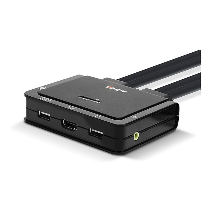 LINDY 42340 KVM Switch 2 Puertos HDMI y USB Negro