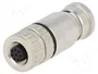 HARTING Conector M12 Hembra 8 Pines Recto IP67 Industrial