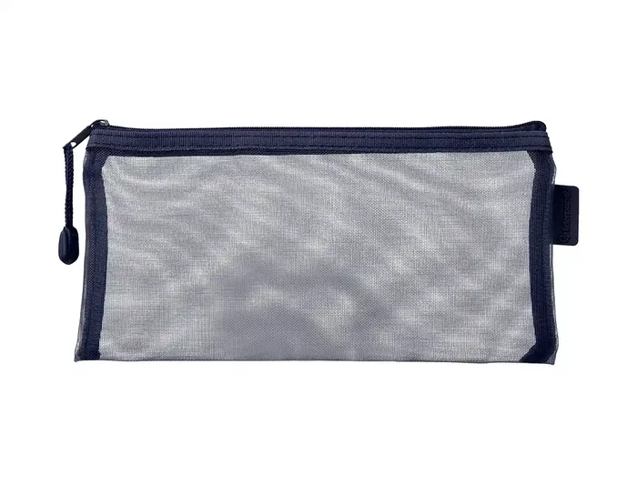 Liderpapel Bolsa Zipper Bag Poliéster Transpirable Multiusos Ticket 230x115 mm Azul Marino