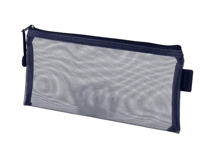 Liderpapel Bolsa Zipper Bag Poliéster Transpirable Multiusos Ticket 230x115 mm Azul Marino