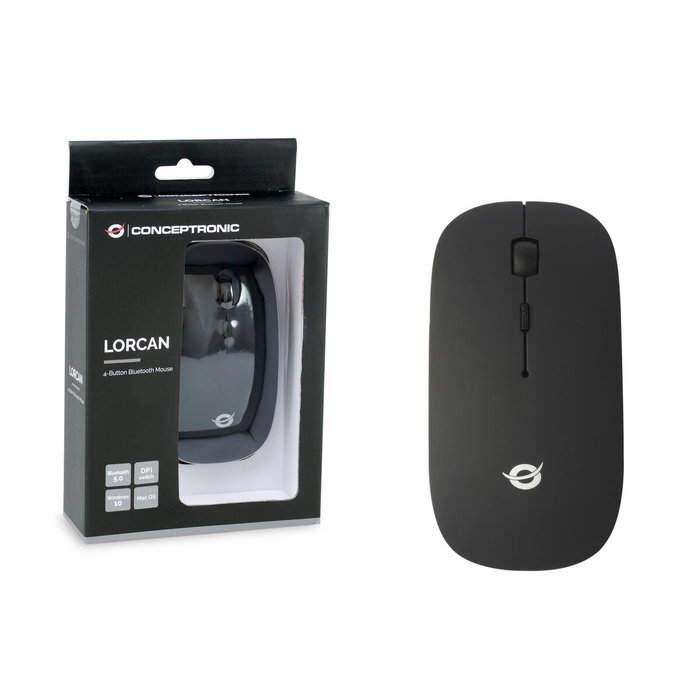 Conceptronic LORCAN01 Mouse Bluetooth 1600DPI Negro