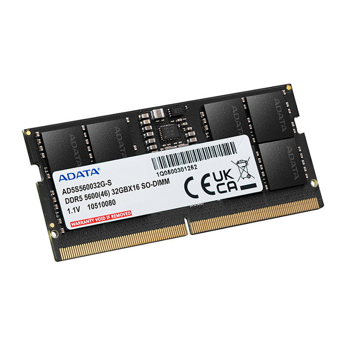 Adata Memoria DDR5 SODIMM 16 GB 5600 MHz (1x16 GB) Premier Tray Negra AD5S560016G-S Adata Memoria DDR5 SODIMM 16 GB 5600 MHz (1x16 GB) Premier Tray Negra AD5S560016G-S