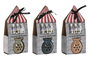 DKD Home Decor Set de 4 Quemadores de Aceites Esenciales en Gres, Colores Surtidos